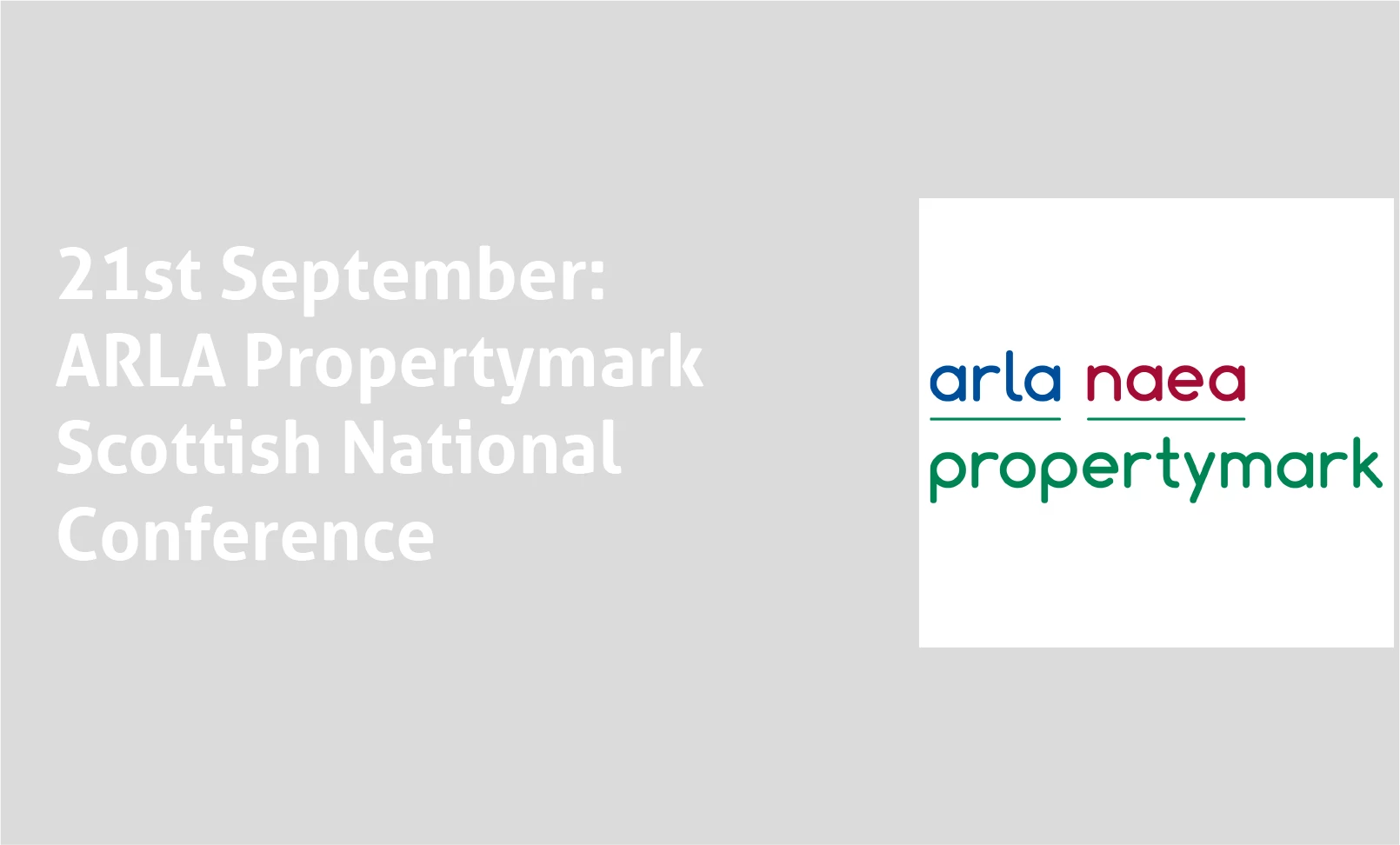 ARLA Propertymark Scottish National Conference - SafeDeposits Scotland